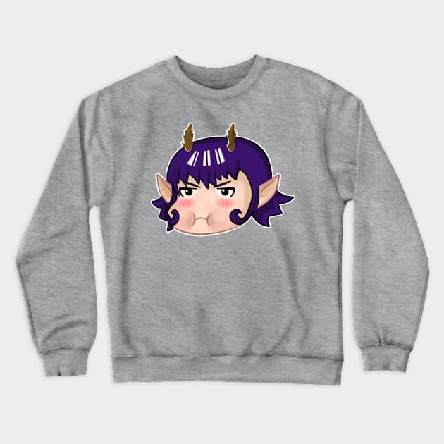 POUTING DEMON GIRL Crewneck Sweatshirt by droidmonkey